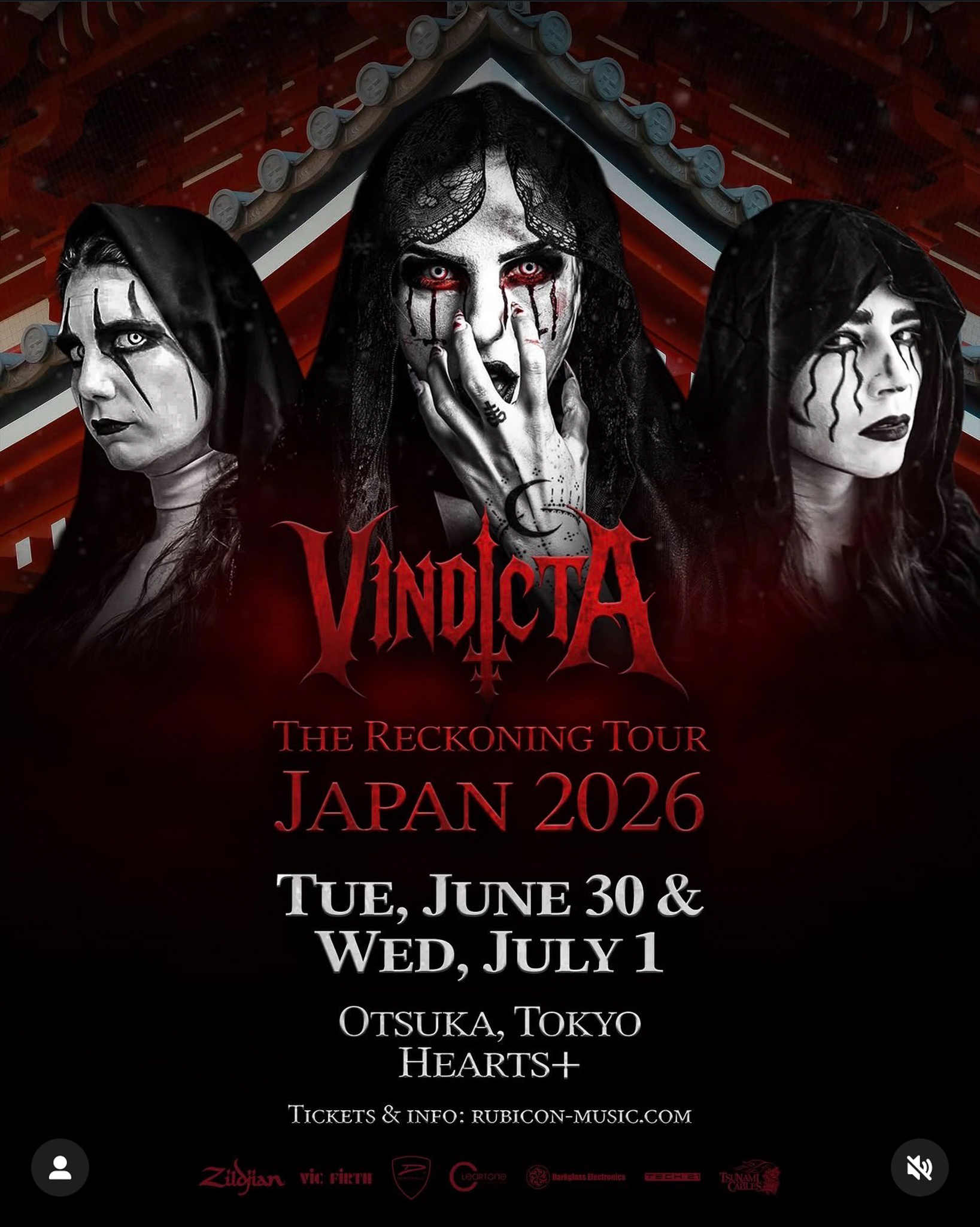 VINDICTA Japan dates for The Reckoning Tour 2026